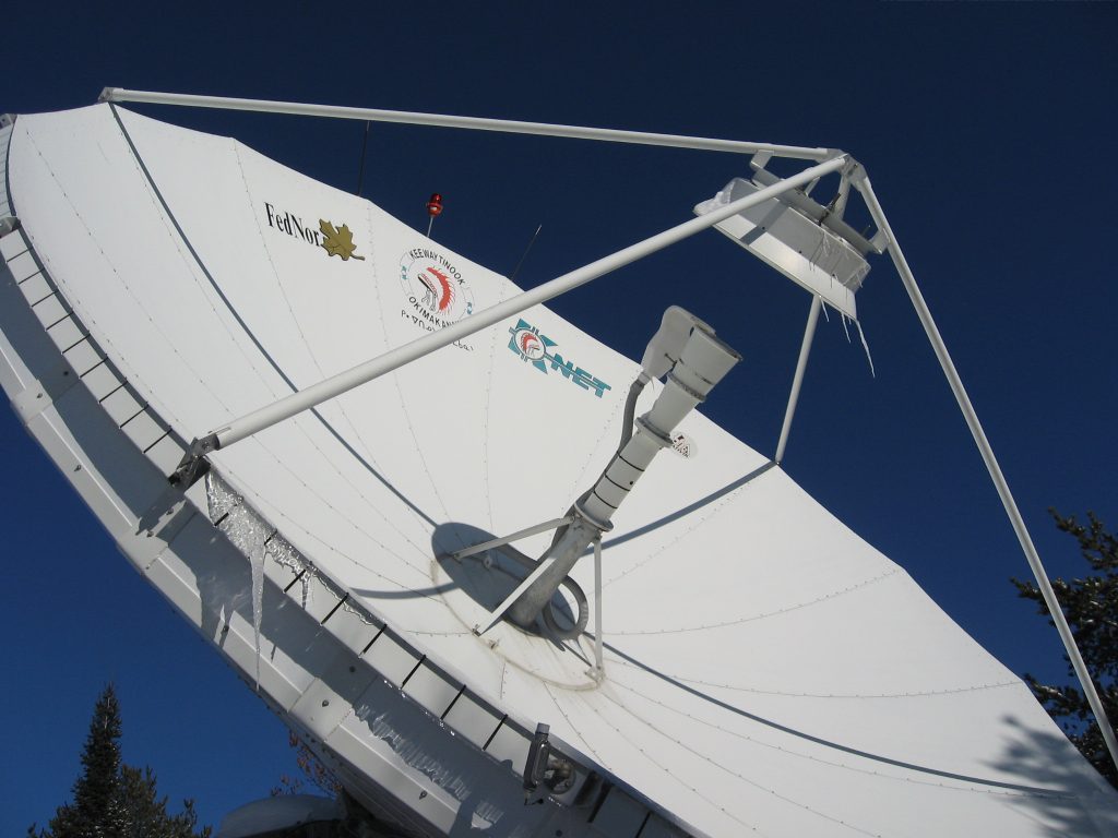 KO-KNET satellite dish, Sioux Lookout