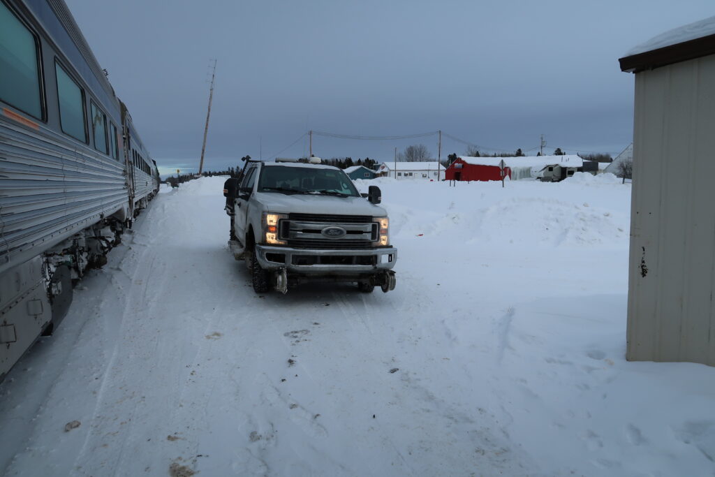  Road-rail pickup truck in Wabowden, MB, Canada. (Photo by Philipp Budka)